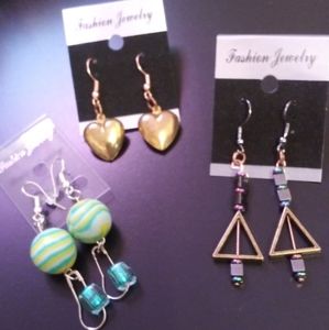 3 Pair of Beautiful Dangling Earrings